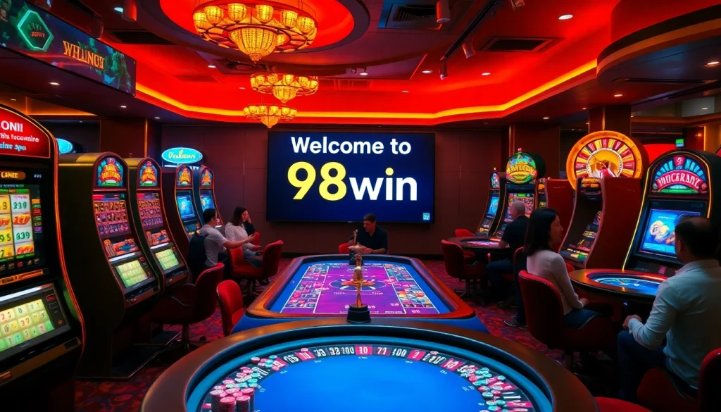 Experience the thrilling atmosphere at 98win casino with vibrant gaming tables and exciting action.